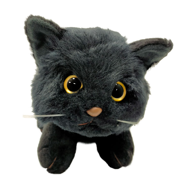 【 人形の吉徳 】 ぬいぐるみ 猫 ショコラ 180841 日本製 こねこ 黒 ブラック